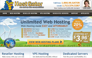 Hostgator-homepage
