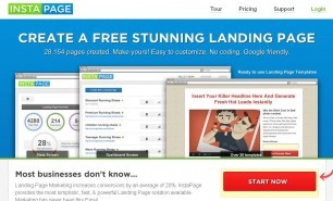 InstaPage homepage