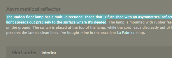 text selection style text selection style